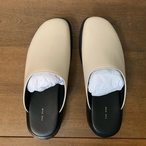 The Row - Sabot Leather Mules, 37.5 (women’s 7 US), Made in Italy, never worn.